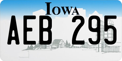 IA license plate AEB295