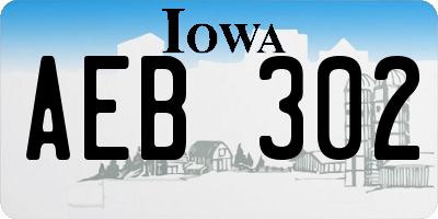 IA license plate AEB302