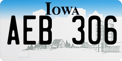 IA license plate AEB306