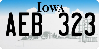 IA license plate AEB323