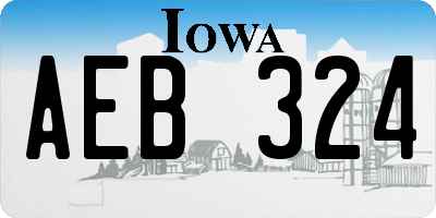 IA license plate AEB324