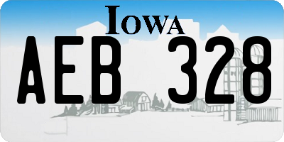 IA license plate AEB328
