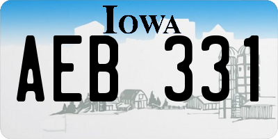 IA license plate AEB331
