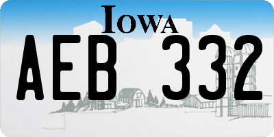 IA license plate AEB332