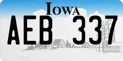 IA license plate AEB337