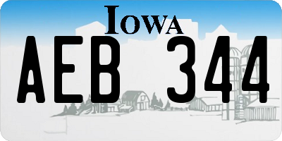 IA license plate AEB344