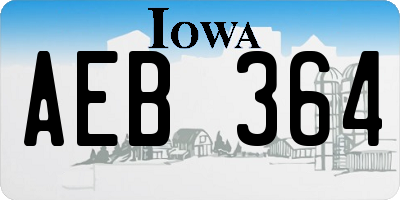 IA license plate AEB364