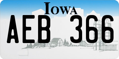 IA license plate AEB366