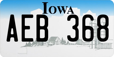 IA license plate AEB368