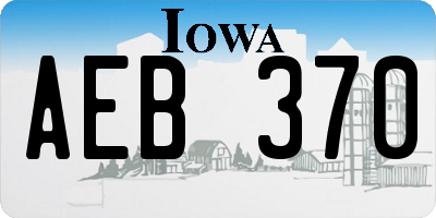 IA license plate AEB370