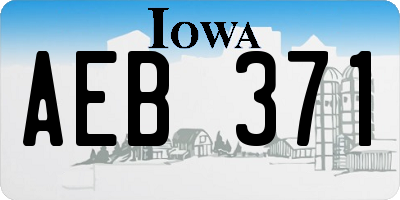 IA license plate AEB371