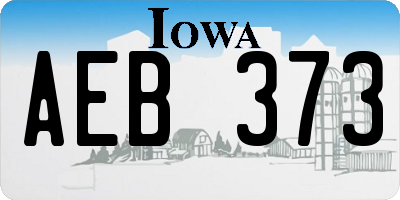 IA license plate AEB373