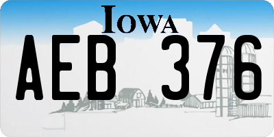 IA license plate AEB376