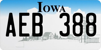IA license plate AEB388