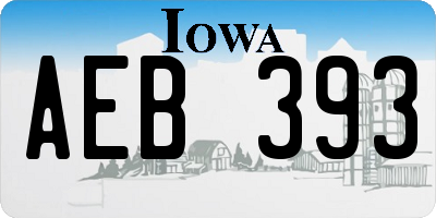 IA license plate AEB393