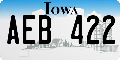 IA license plate AEB422