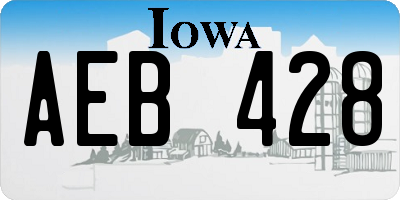 IA license plate AEB428
