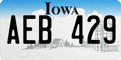 IA license plate AEB429