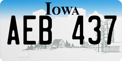 IA license plate AEB437