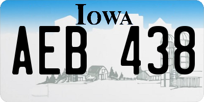 IA license plate AEB438