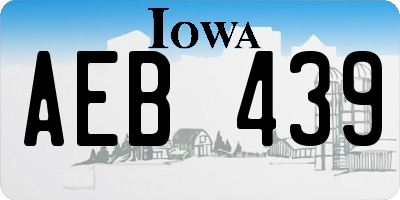 IA license plate AEB439