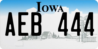 IA license plate AEB444