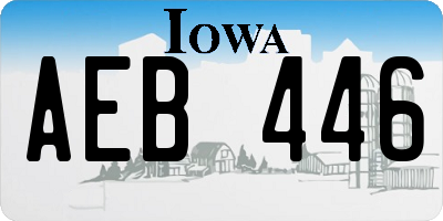 IA license plate AEB446
