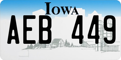 IA license plate AEB449