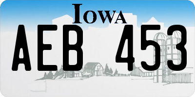 IA license plate AEB453