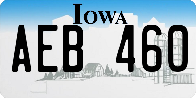 IA license plate AEB460