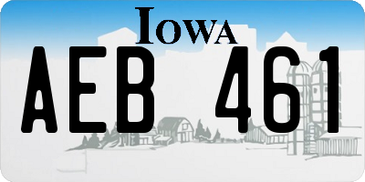 IA license plate AEB461