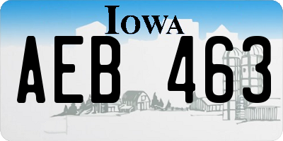 IA license plate AEB463