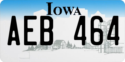 IA license plate AEB464