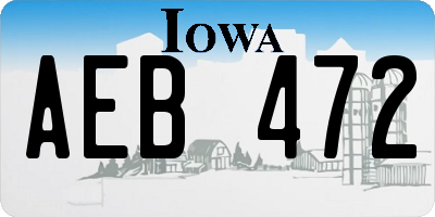 IA license plate AEB472