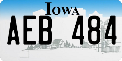 IA license plate AEB484