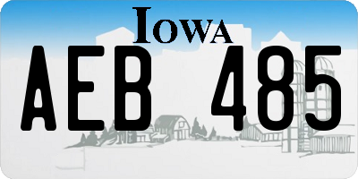 IA license plate AEB485