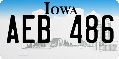 IA license plate AEB486