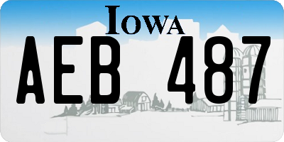 IA license plate AEB487