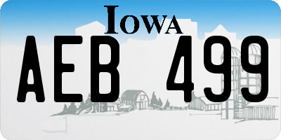 IA license plate AEB499