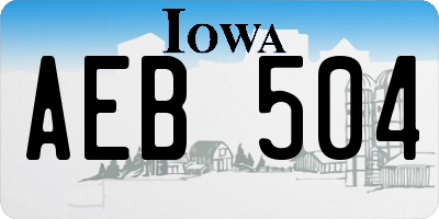 IA license plate AEB504