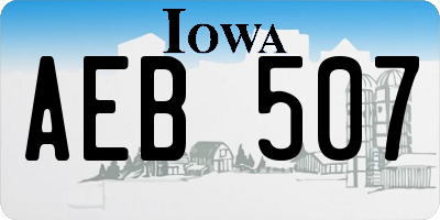 IA license plate AEB507