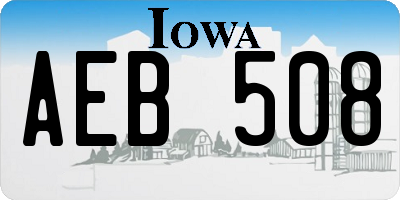 IA license plate AEB508