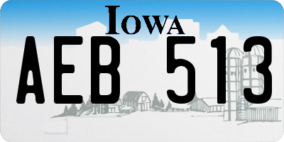 IA license plate AEB513
