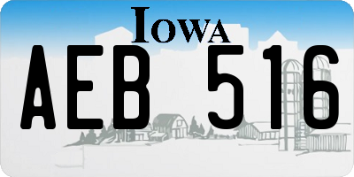 IA license plate AEB516