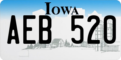 IA license plate AEB520