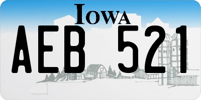 IA license plate AEB521