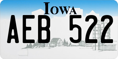 IA license plate AEB522