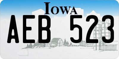 IA license plate AEB523