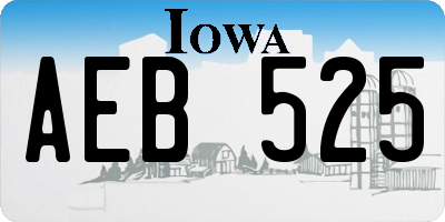IA license plate AEB525