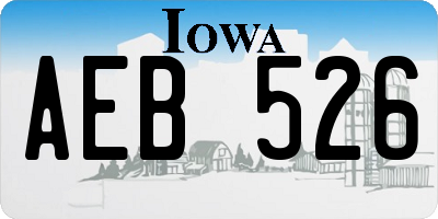 IA license plate AEB526